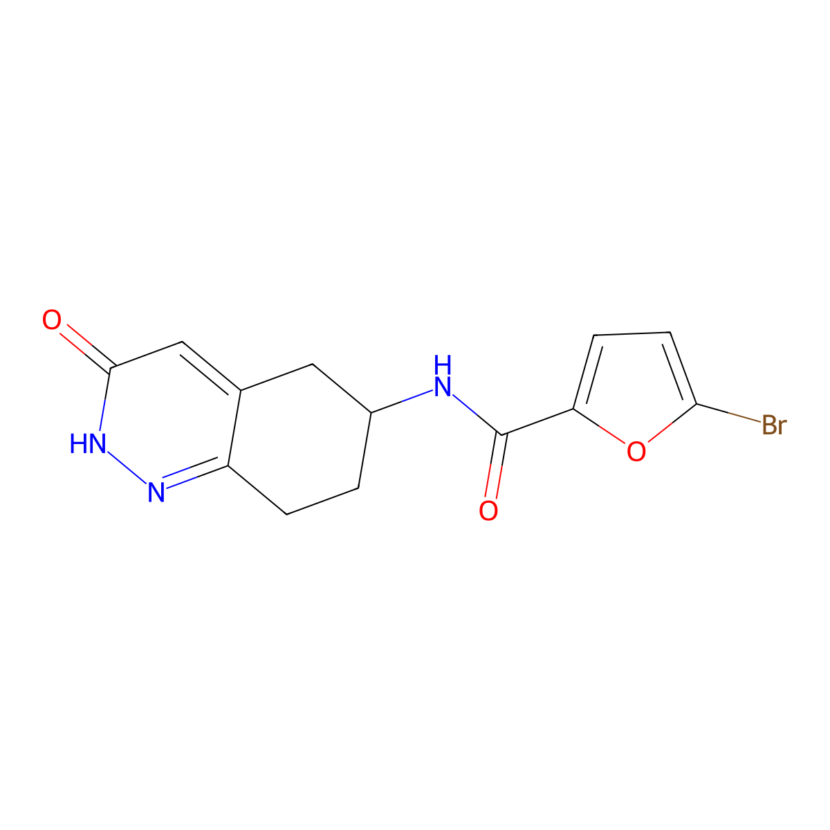 5-bromo-N-(3-oxo-2,3,5,6,7,8-hexahydrocinnolin-6-yl)furan-2-carboxamide molecular structure, CAS 2034348-89-3