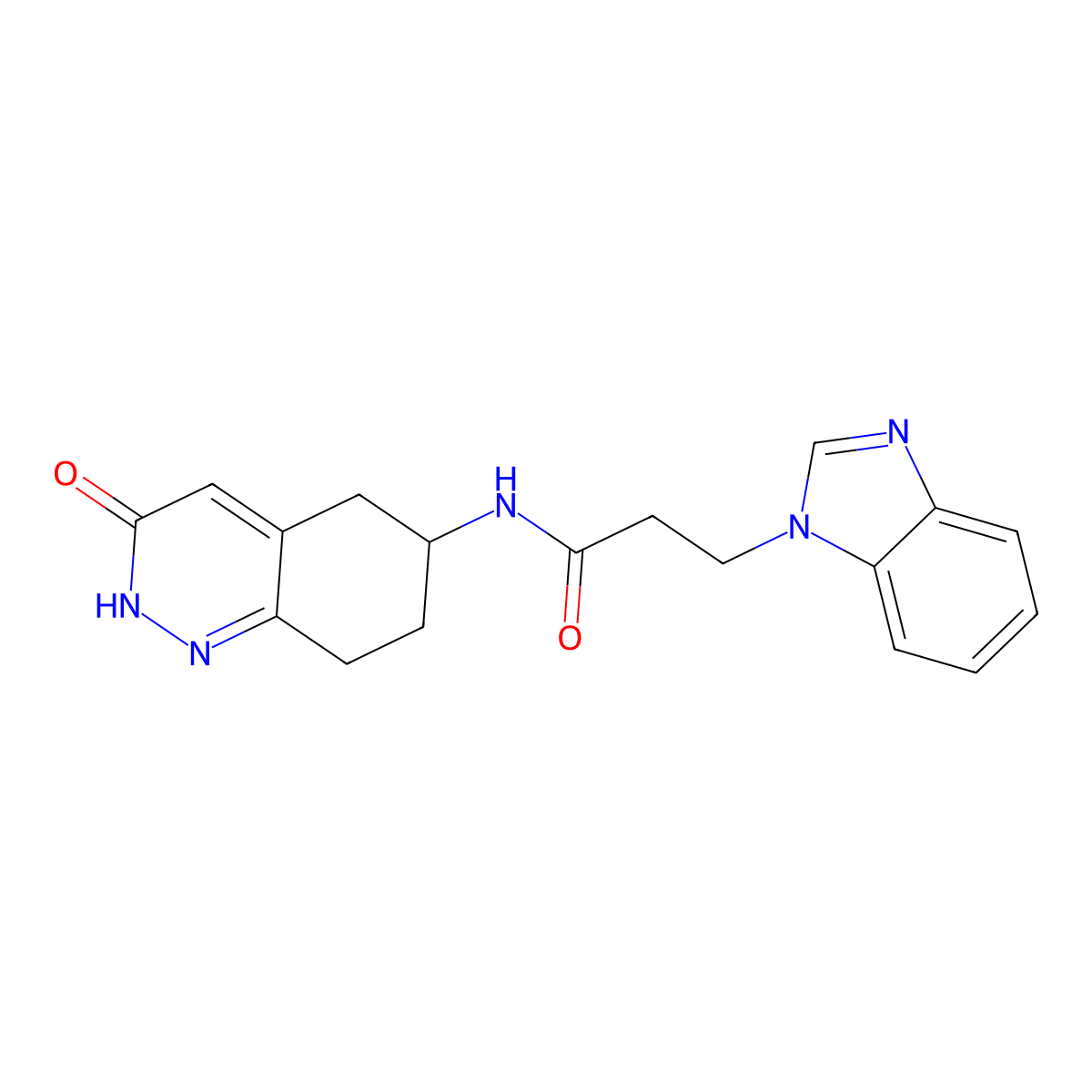 3-(1H-benzo[d]imidazol-1-yl)-N-(3-oxo-2,3,5,6,7,8-hexahydrocinnolin-6-yl)propanamide molecular structure, CAS 2034348-94-0