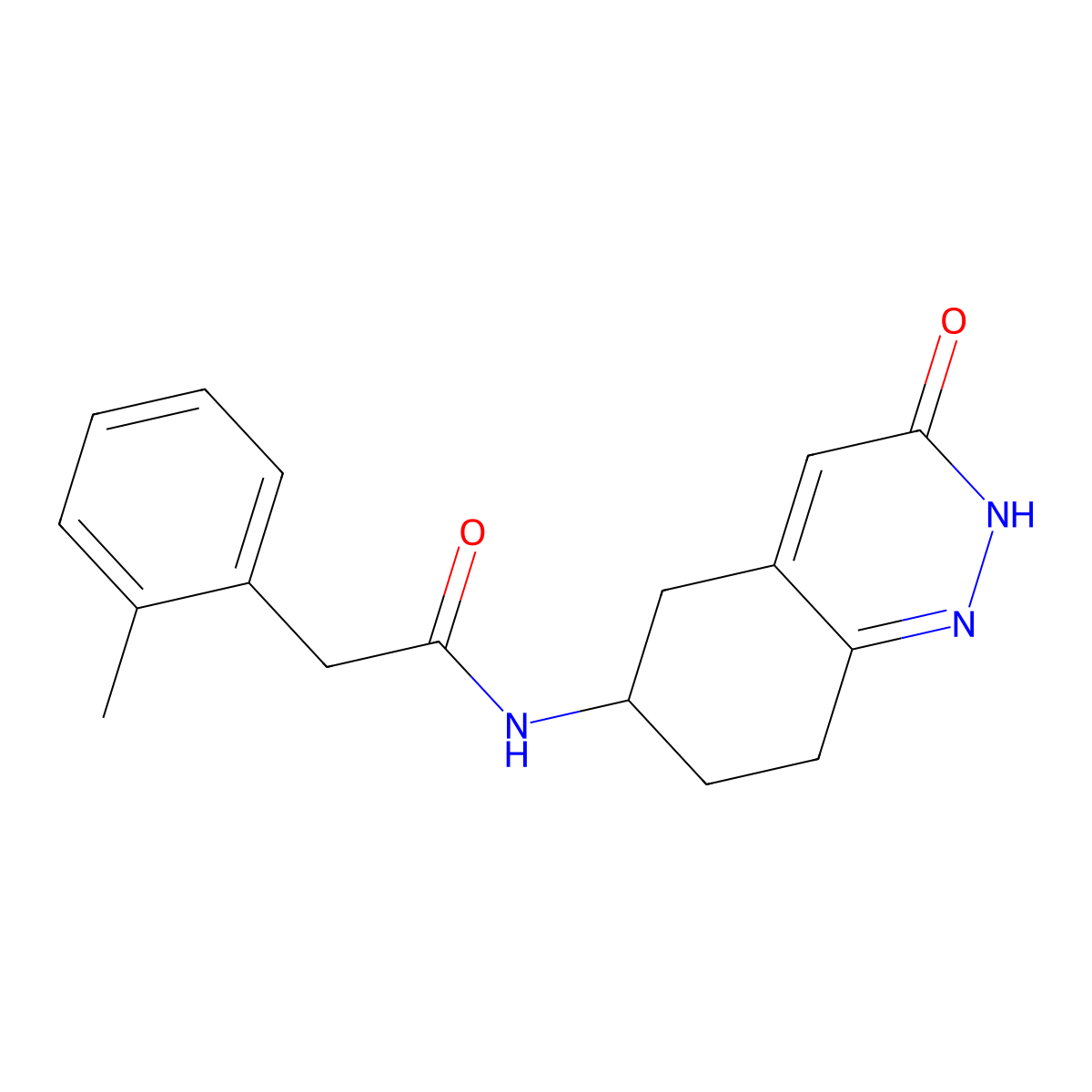 N-(3-oxo-2,3,5,6,7,8-hexahydrocinnolin-6-yl)-2-(o-tolyl)acetamide molecular structure, CAS 2034349-04-5