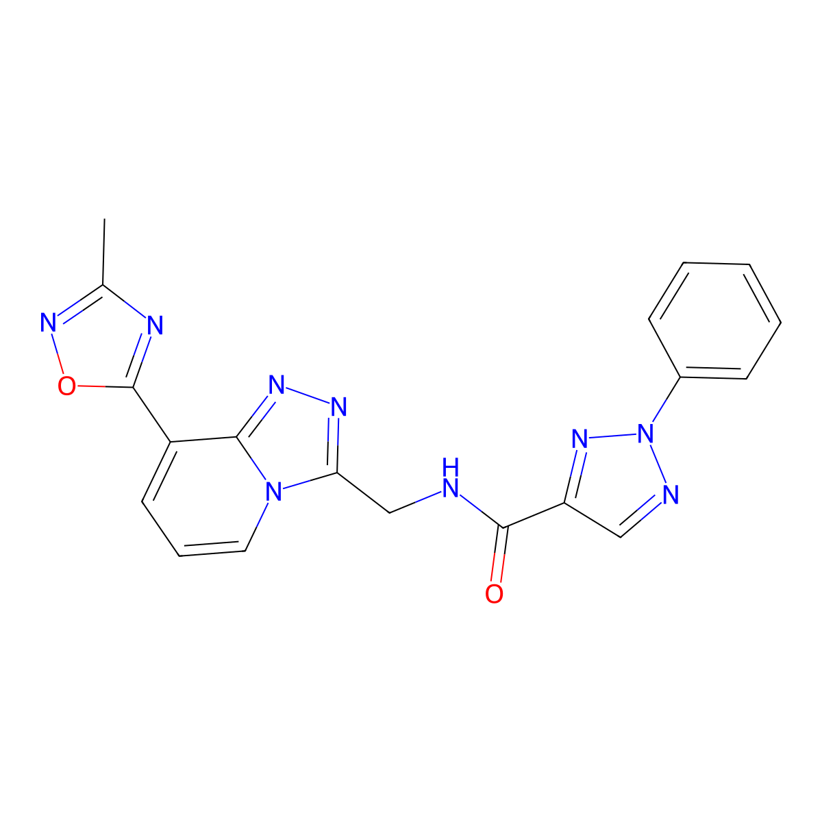 N-((8-(3-methyl-1,2,4-oxadiazol-5-yl)-[1,2,4]triazolo[4,3-a]pyridin-3-yl)methyl)-2-phenyl-2H-1,2,3-triazole-4-carboxamide molecular structure, CAS 2034349-18-1