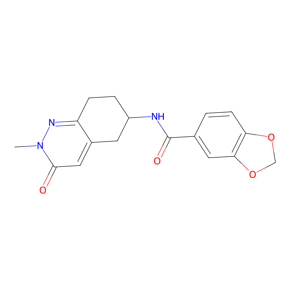N-(2-methyl-3-oxo-2,3,5,6,7,8-hexahydrocinnolin-6-yl)benzo[d][1,3]dioxole-5-carboxamide molecular structure, CAS 2034349-27-2