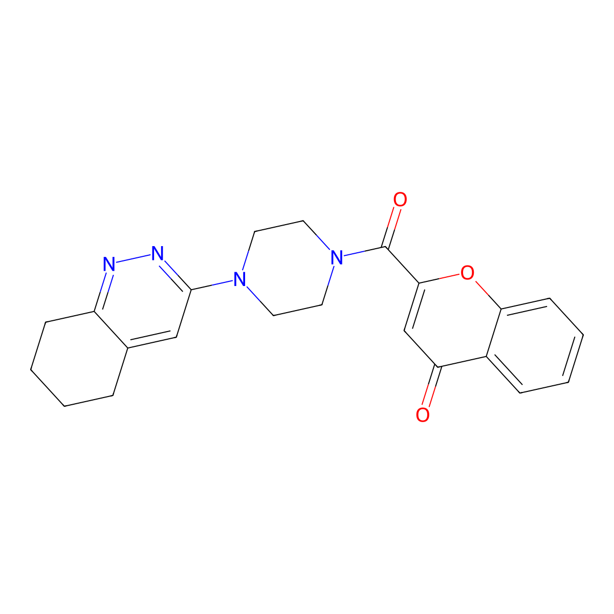 2-(4-(5,6,7,8-tetrahydrocinnolin-3-yl)piperazine-1-carbonyl)-4H-chromen-4-one molecular structure, CAS 2034349-67-0