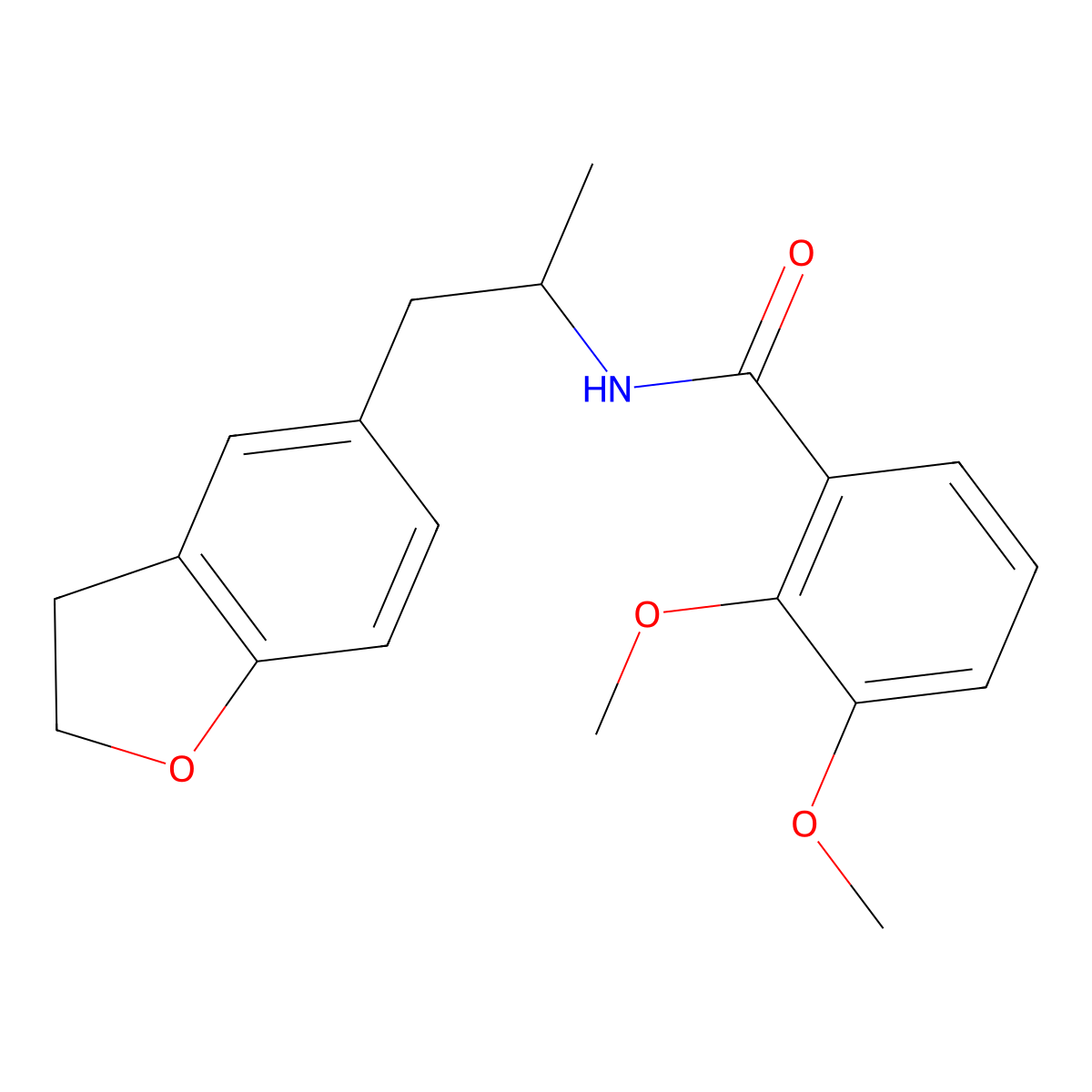 N-(1-(2,3-dihydrobenzofuran-5-yl)propan-2-yl)-2,3-dimethoxybenzamide molecular structure, CAS 2034349-70-5