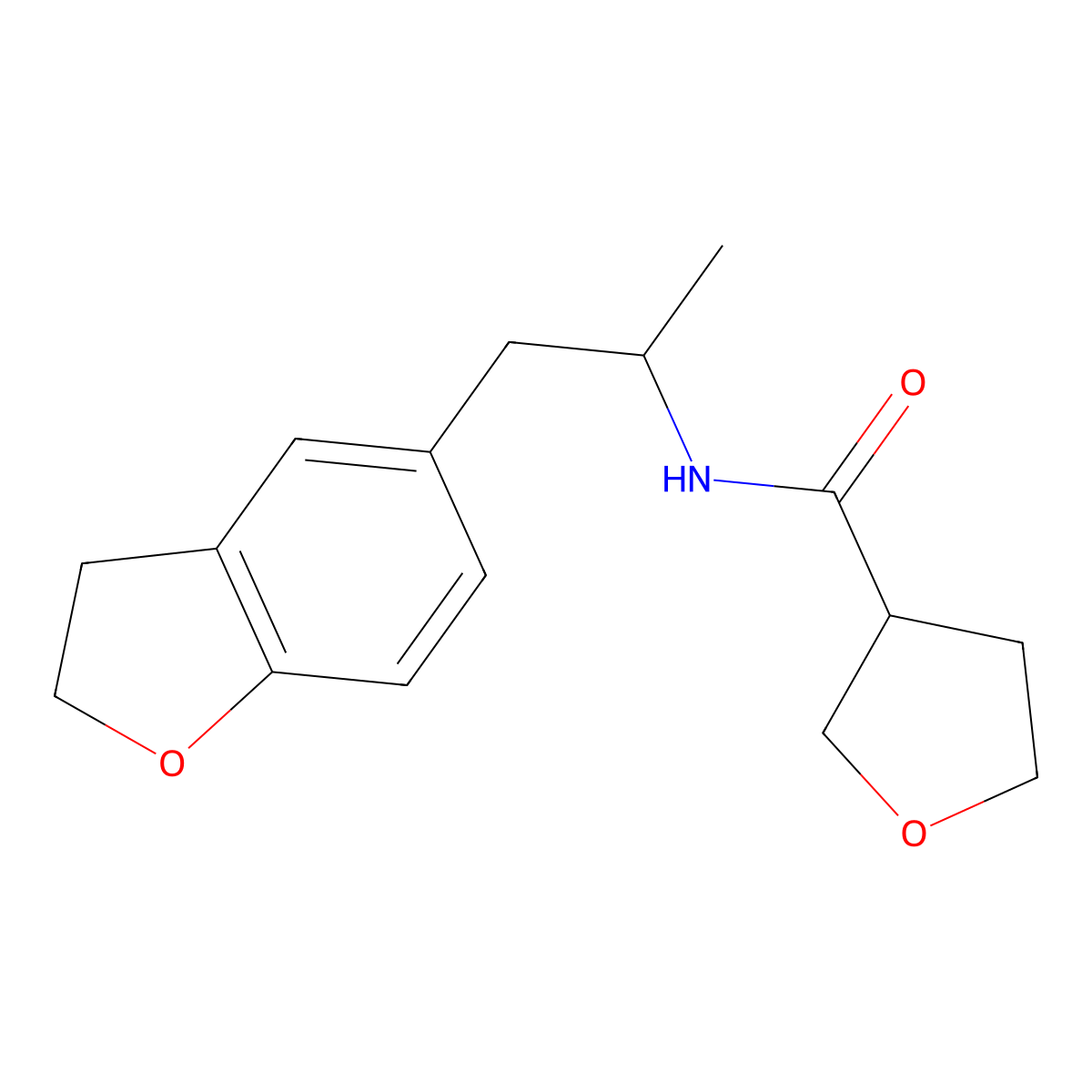 N-(1-(2,3-dihydrobenzofuran-5-yl)propan-2-yl)tetrahydrofuran-3-carboxamide molecular structure, CAS 2034350-14-4