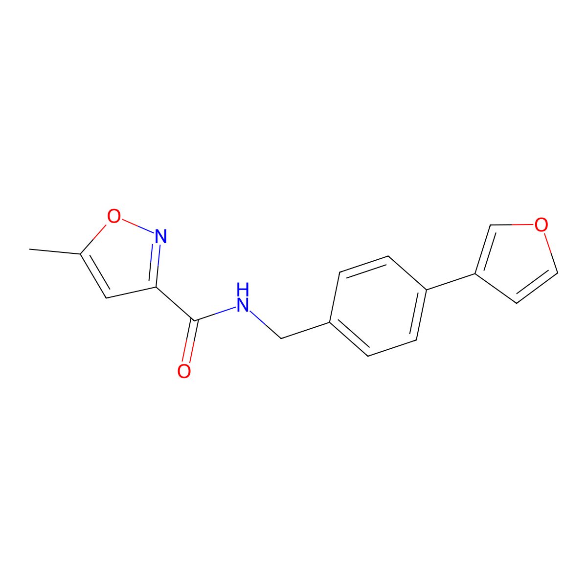 N-(4-(furan-3-yl)benzyl)-5-methylisoxazole-3-carboxamide molecular structure, CAS 2034350-23-5