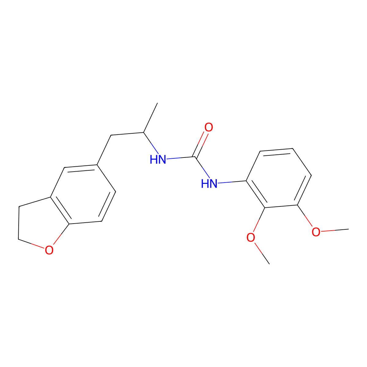 1-(1-(2,3-Dihydrobenzofuran-5-yl)propan-2-yl)-3-(2,3-dimethoxyphenyl)urea molecular structure, CAS 2034350-75-7