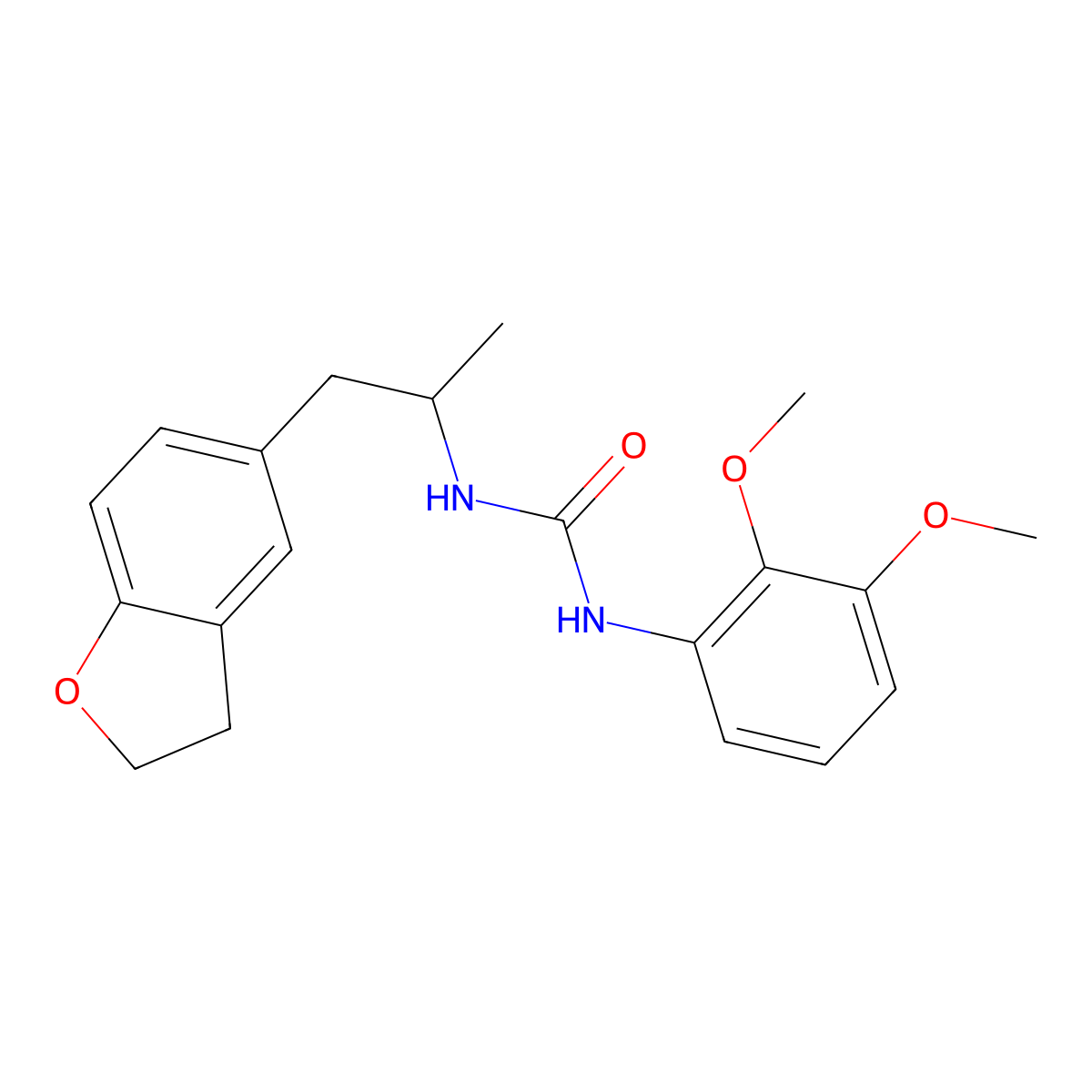 1-(1-(2,3-Dihydrobenzofuran-5-yl)propan-2-yl)-3-(2,3-dimethoxyphenyl)urea molecular structure, CAS 2034350-75-7