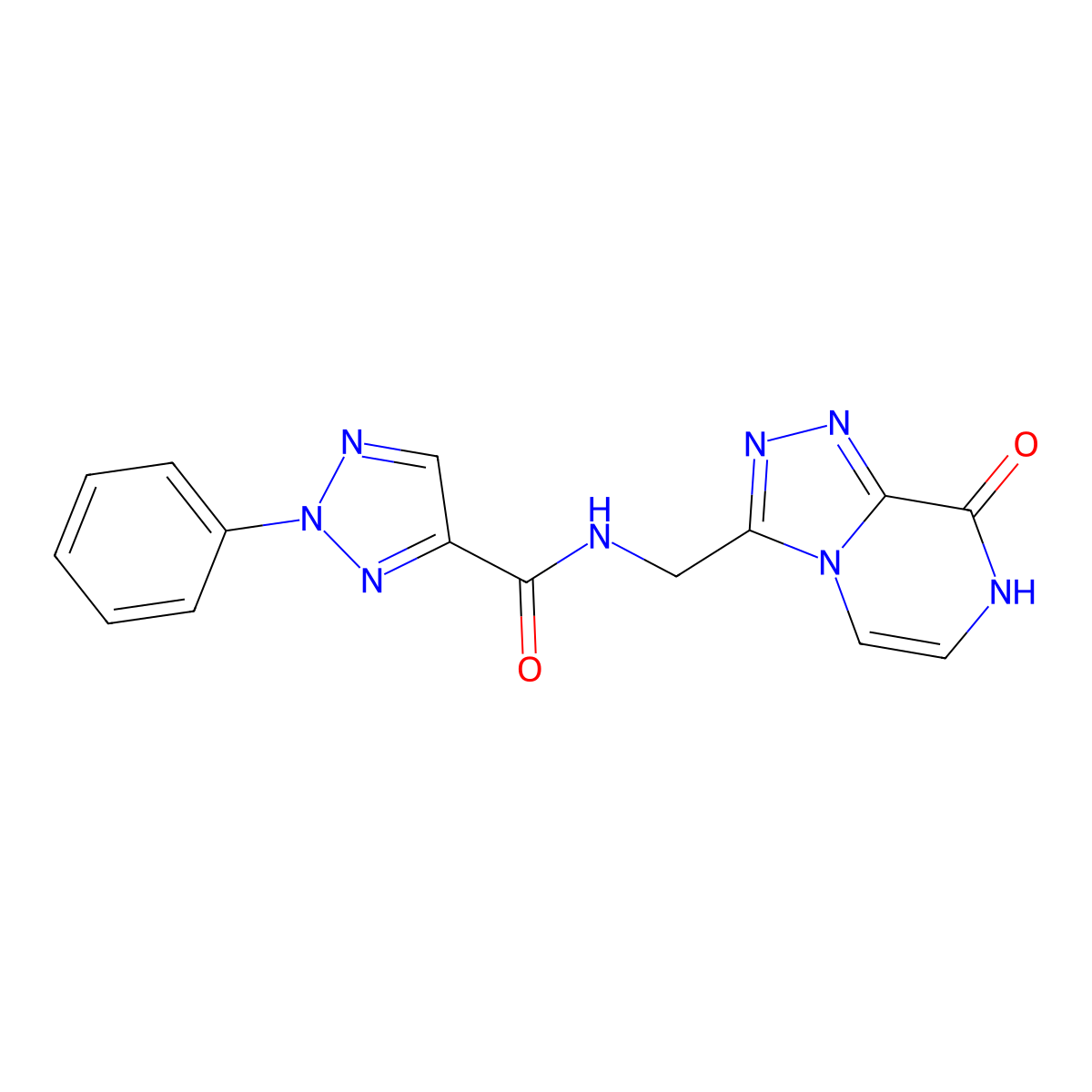 N-((8-hydroxy-[1,2,4]triazolo[4,3-a]pyrazin-3-yl)methyl)-2-phenyl-2H-1,2,3-triazole-4-carboxamide molecular structure, CAS 2034351-15-8