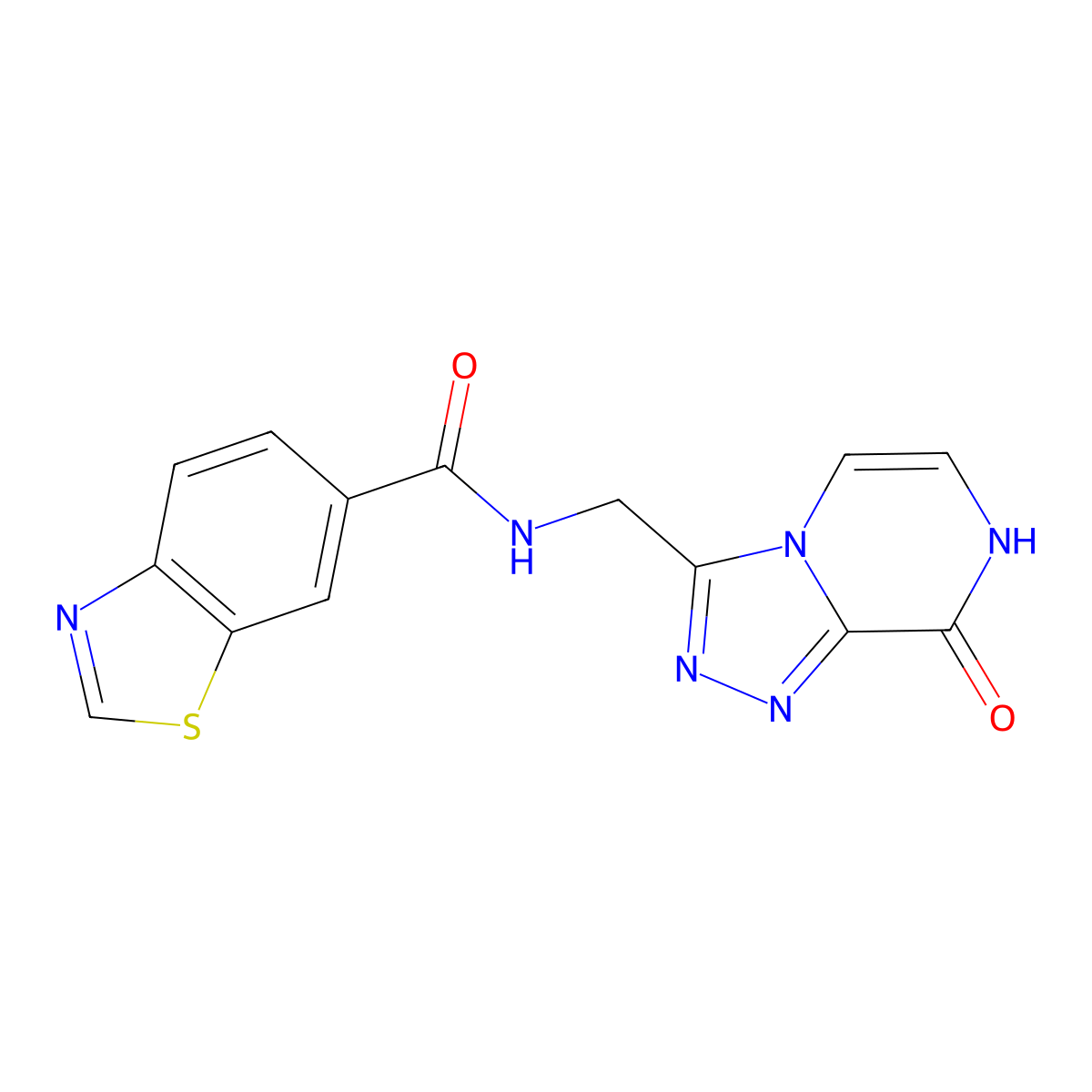 N-((8-hydroxy-[1,2,4]triazolo[4,3-a]pyrazin-3-yl)methyl)benzo[d]thiazole-6-carboxamide molecular structure, CAS 2034351-24-9