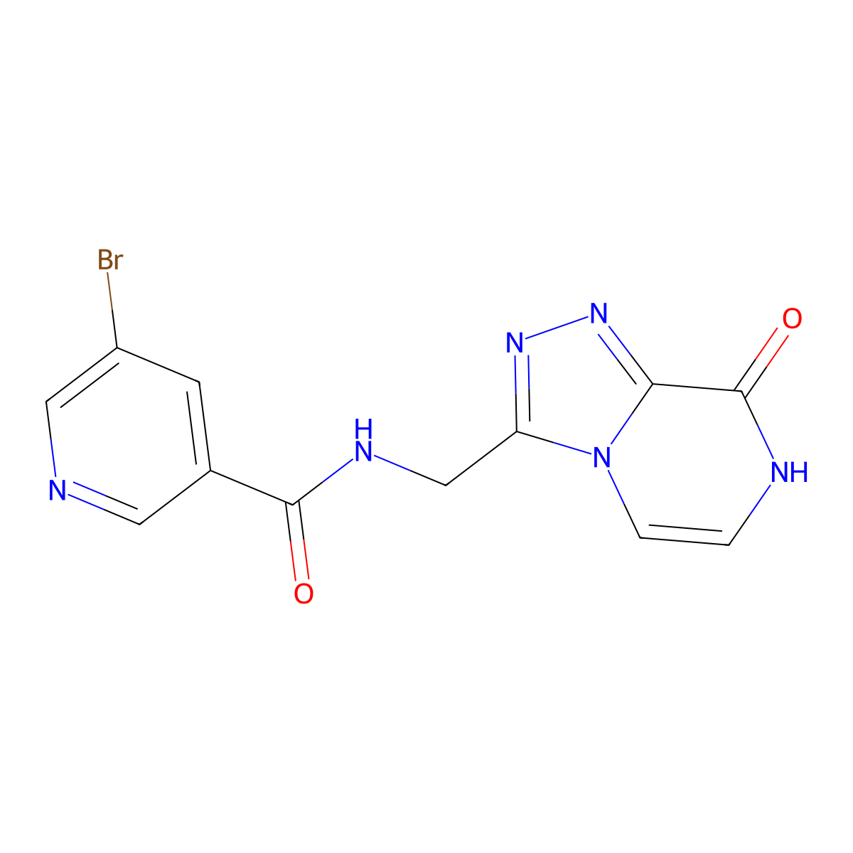 5-bromo-N-((8-hydroxy-[1,2,4]triazolo[4,3-a]pyrazin-3-yl)methyl)nicotinamide molecular structure, CAS 2034351-29-4