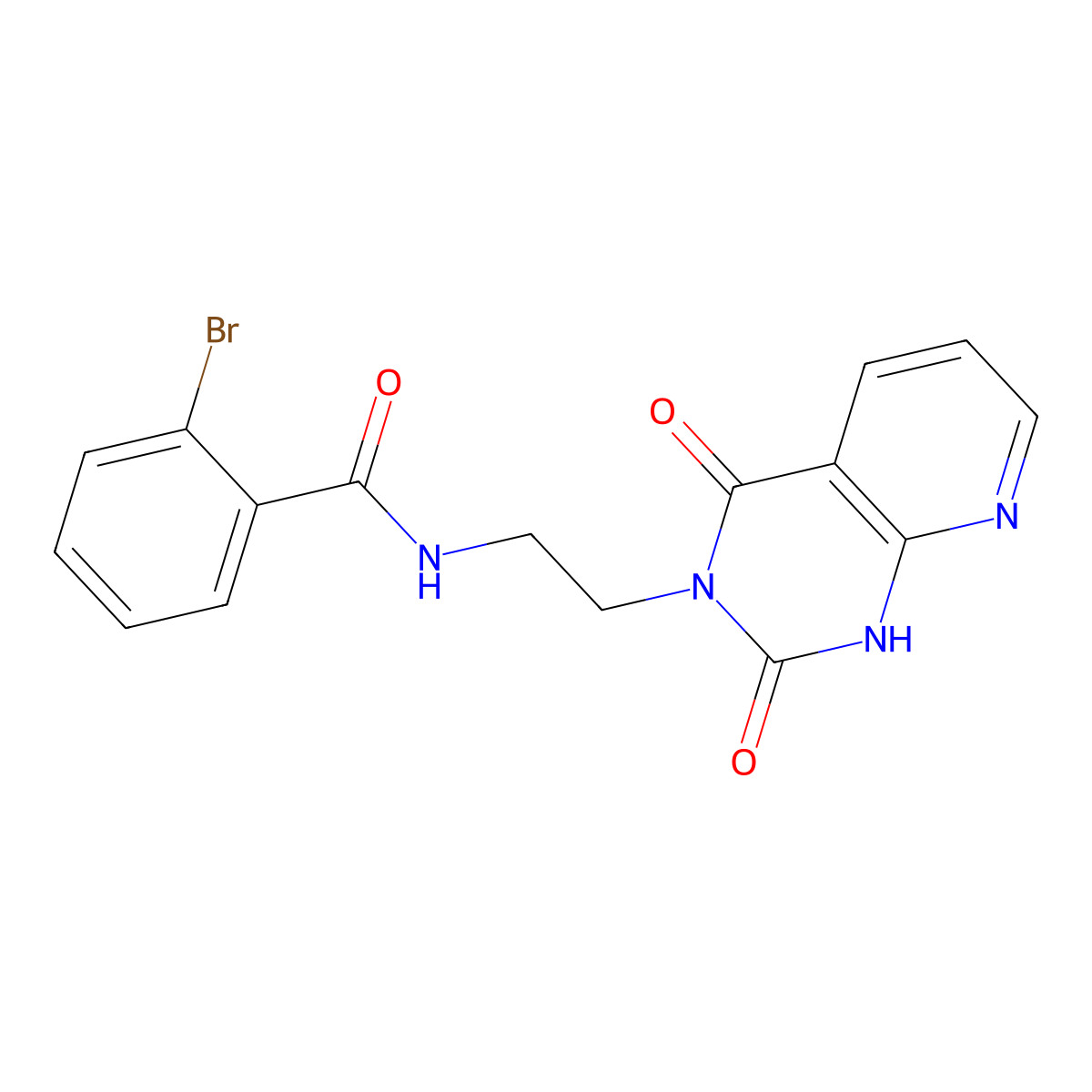 2-bromo-N-(2-(2,4-dioxo-1,2-dihydropyrido[2,3-d]pyrimidin-3(4H)-yl)ethyl)benzamide molecular structure, CAS 2034351-31-8