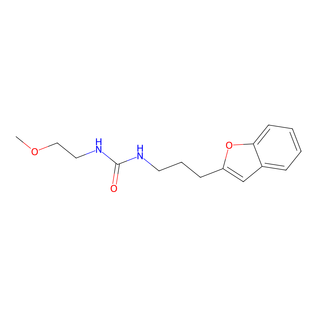 1-(3-(Benzofuran-2-yl)propyl)-3-(2-methoxyethyl)urea molecular structure, CAS 2034351-33-0