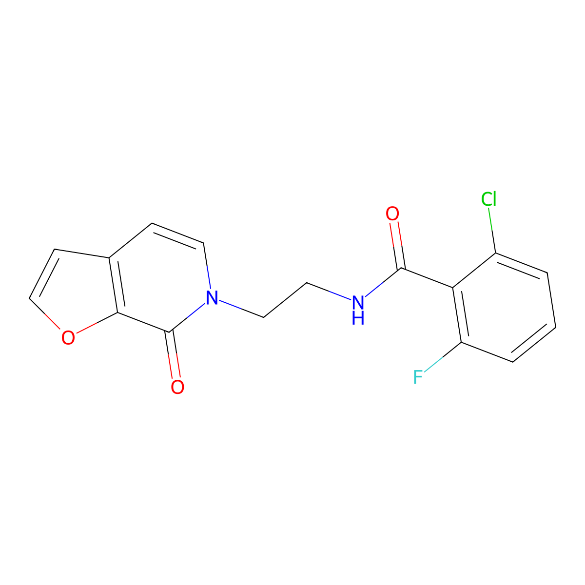 2-chloro-6-fluoro-N-(2-(7-oxofuro[2,3-c]pyridin-6(7H)-yl)ethyl)benzamide molecular structure, CAS 2034351-44-3