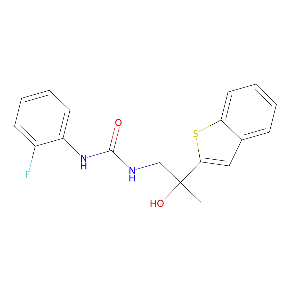 1-(2-(Benzo[b]thiophen-2-yl)-2-hydroxypropyl)-3-(2-fluorophenyl)urea molecular structure, CAS 2034351-46-5