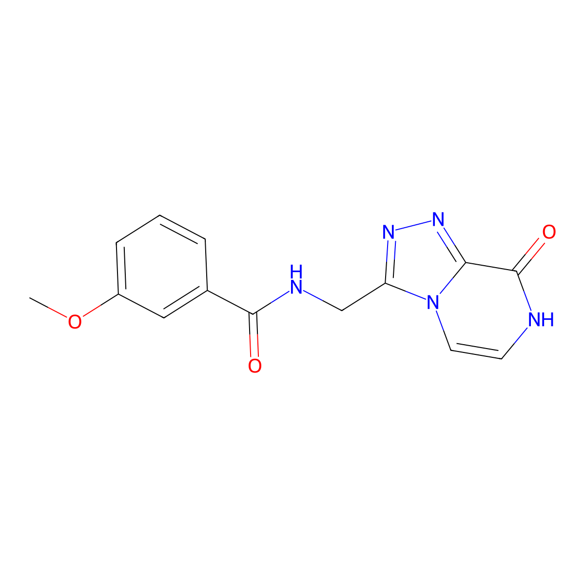 N-({8-hydroxy-[1,2,4]triazolo[4,3-a]pyrazin-3-yl}methyl)-3-methoxybenzamide molecular structure, CAS 2034351-48-7