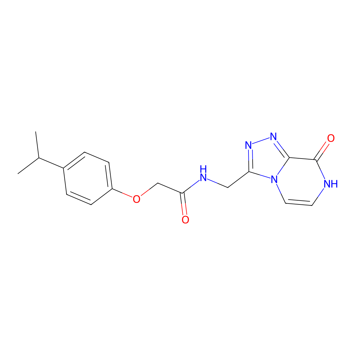 N-((8-hydroxy-[1,2,4]triazolo[4,3-a]pyrazin-3-yl)methyl)-2-(4-isopropylphenoxy)acetamide molecular structure, CAS 2034351-59-0