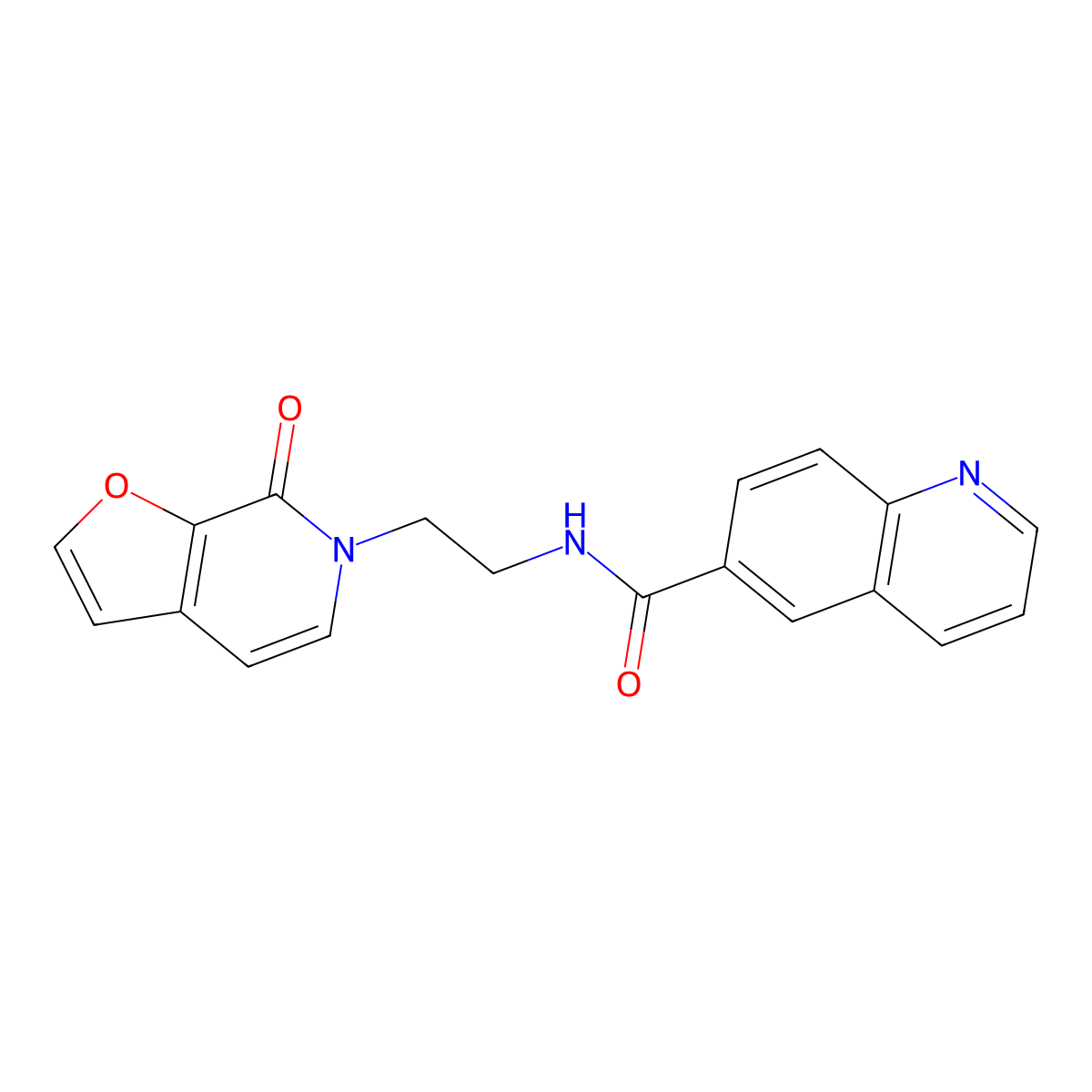 N-(2-(7-oxofuro[2,3-c]pyridin-6(7H)-yl)ethyl)quinoline-6-carboxamide molecular structure, CAS 2034351-71-6