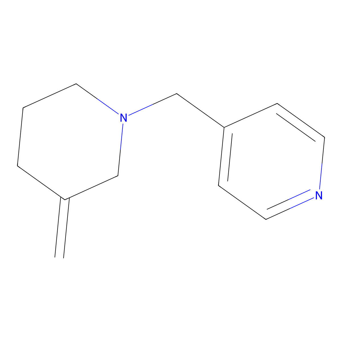 4-((3-Methylenepiperidin-1-yl)methyl)pyridine molecular structure, CAS 2034351-74-9