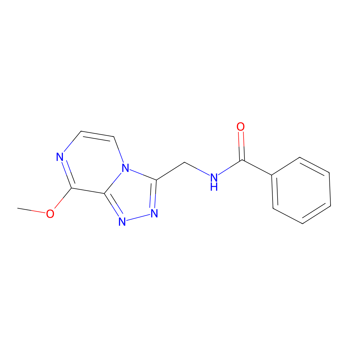 N-({8-methoxy-[1,2,4]triazolo[4,3-a]pyrazin-3-yl}methyl)benzamide molecular structure, CAS 2034351-75-0