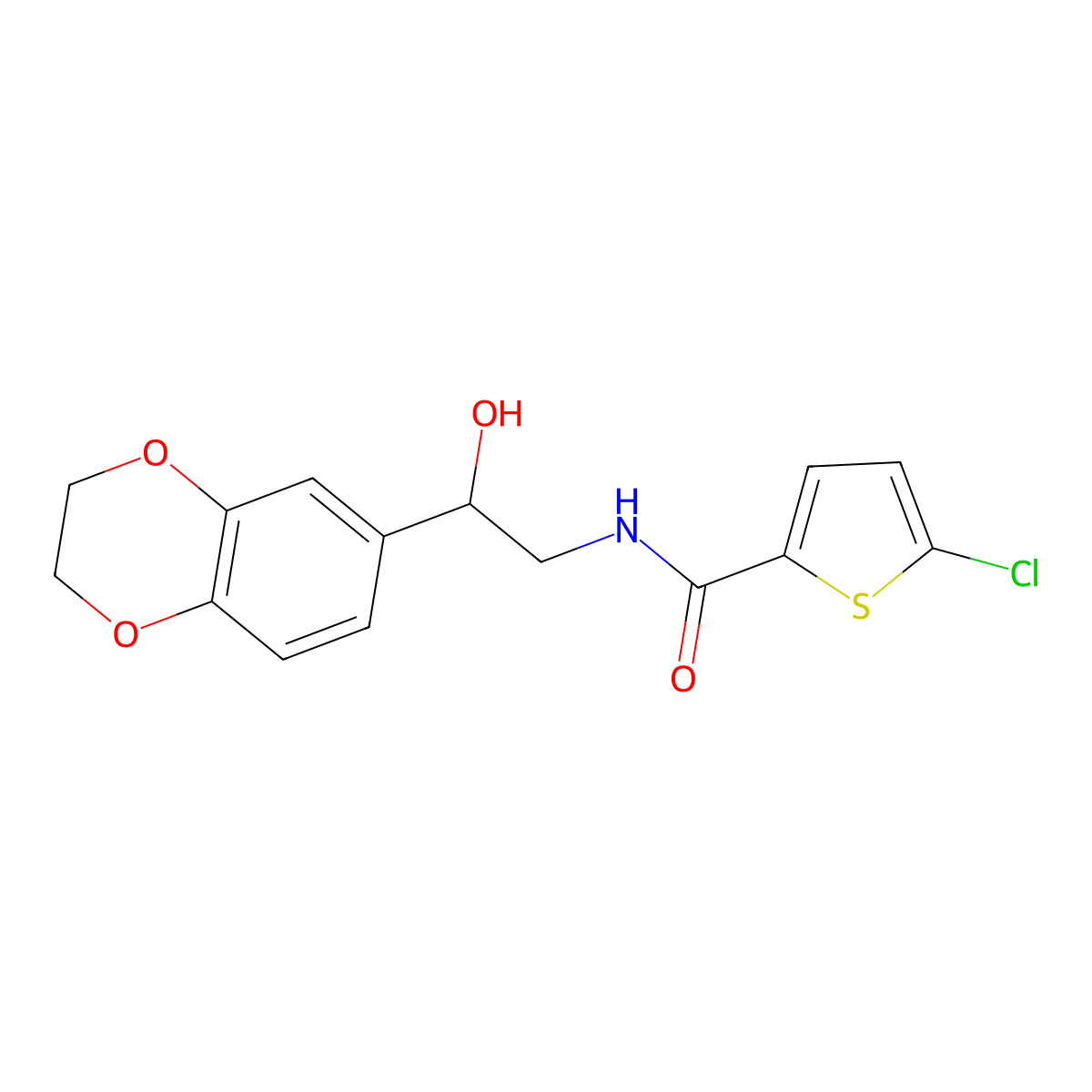 5-chloro-N-(2-(2,3-dihydrobenzo[b][1,4]dioxin-6-yl)-2-hydroxyethyl)thiophene-2-carboxamide molecular structure, CAS 2034351-92-1
