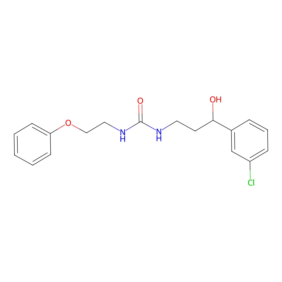1-(3-(3-Chlorophenyl)-3-hydroxypropyl)-3-(2-phenoxyethyl)urea molecular structure, CAS 2034351-98-7