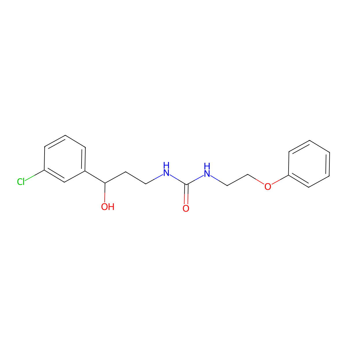 1-(3-(3-Chlorophenyl)-3-hydroxypropyl)-3-(2-phenoxyethyl)urea molecular structure, CAS 2034351-98-7