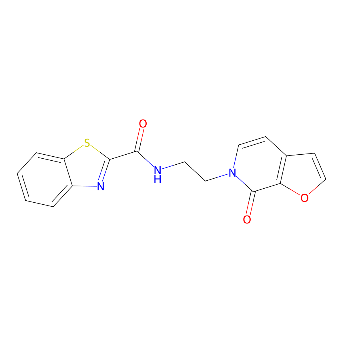 N-(2-(7-oxofuro[2,3-c]pyridin-6(7H)-yl)ethyl)benzo[d]thiazole-2-carboxamide molecular structure, CAS 2034352-02-6