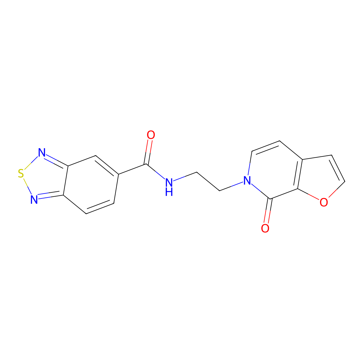 N-(2-(7-oxofuro[2,3-c]pyridin-6(7H)-yl)ethyl)benzo[c][1,2,5]thiadiazole-5-carboxamide molecular structure, CAS 2034352-20-8