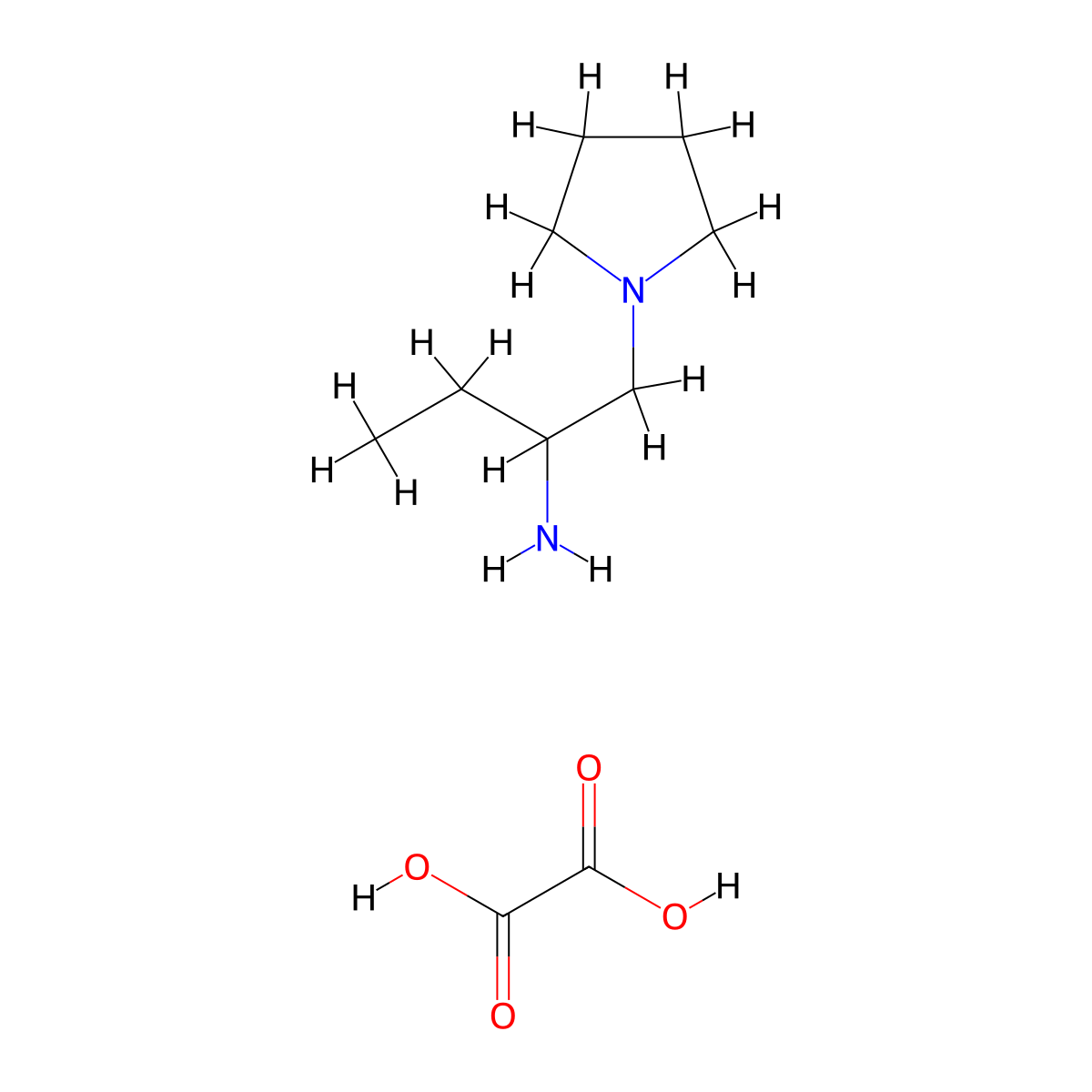 1-(Pyrrolidin-1-yl)butan-2-amine oxalate molecular structure, CAS 2034352-30-0