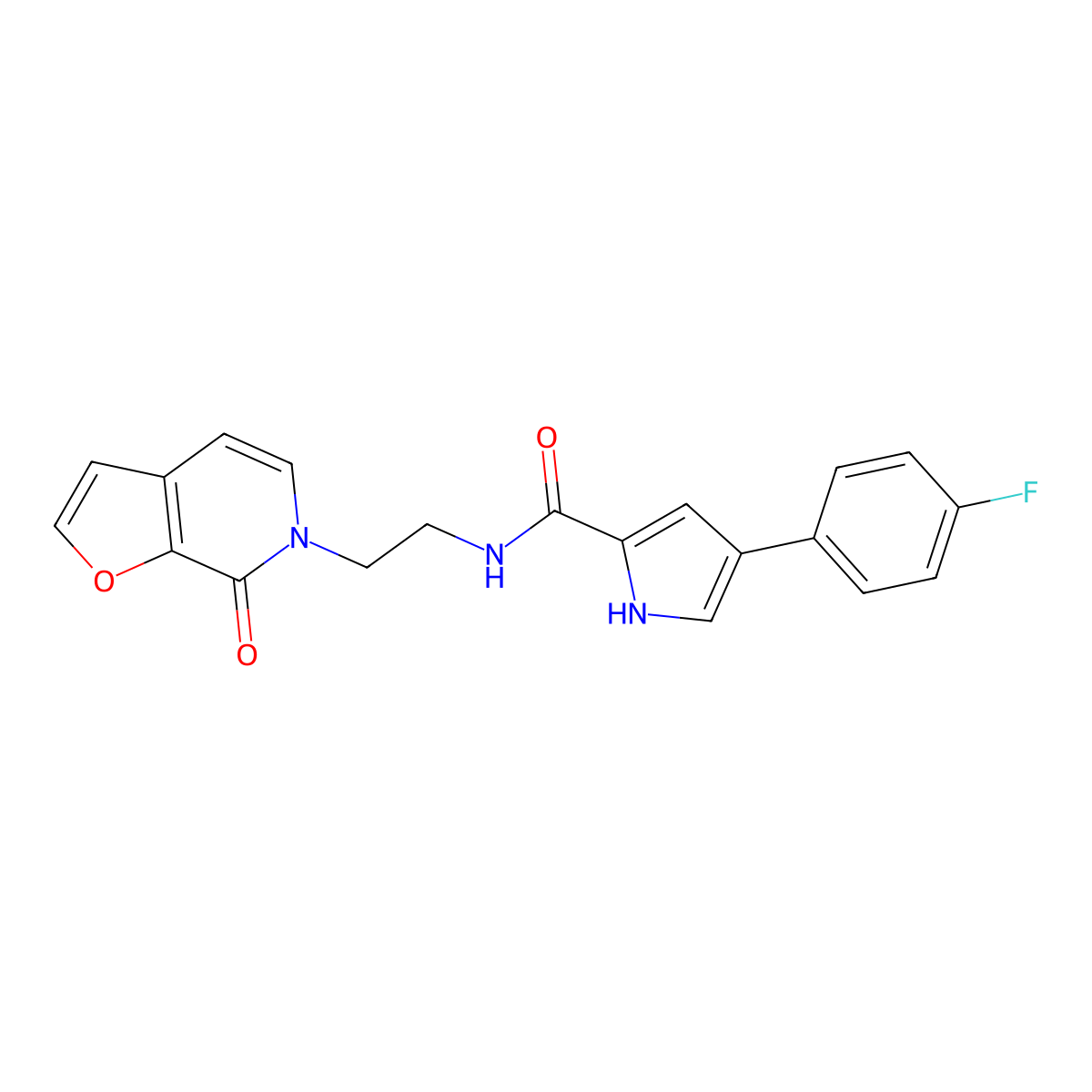4-(4-fluorophenyl)-N-(2-(7-oxofuro[2,3-c]pyridin-6(7H)-yl)ethyl)-1H-pyrrole-2-carboxamide molecular structure, CAS 2034352-38-8