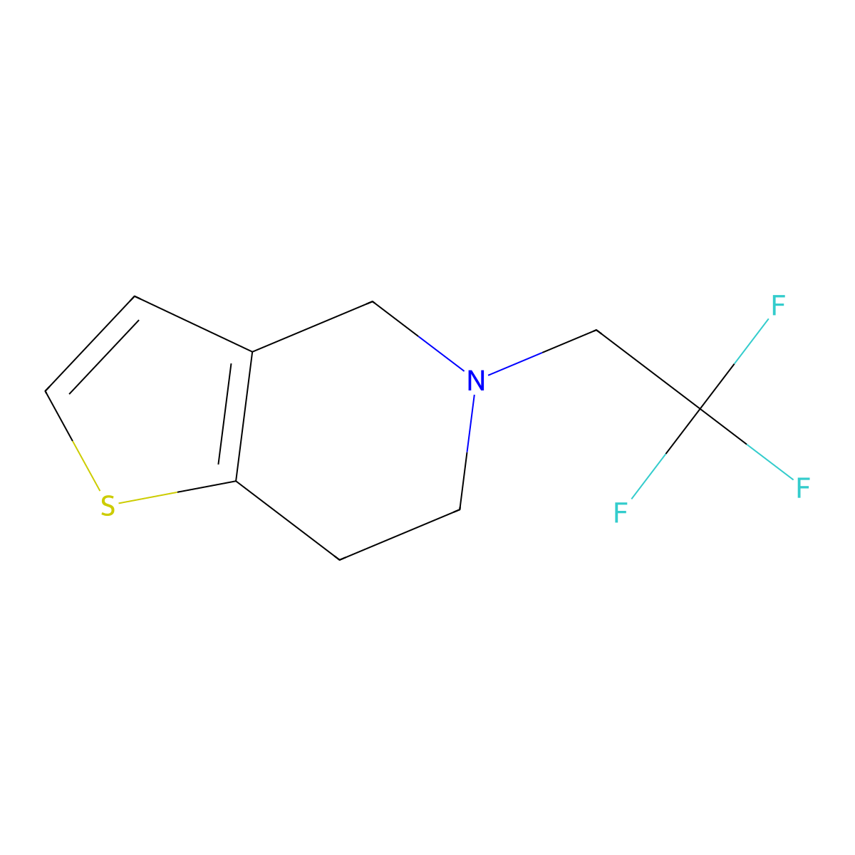 5-(2,2,2-Trifluoroethyl)-4,5,6,7-tetrahydrothieno[3,2-c]pyridine molecular structure, CAS 2034352-52-6