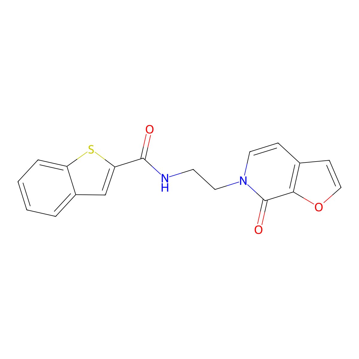 N-(2-(7-oxofuro[2,3-c]pyridin-6(7H)-yl)ethyl)benzo[b]thiophene-2-carboxamide molecular structure, CAS 2034352-58-2