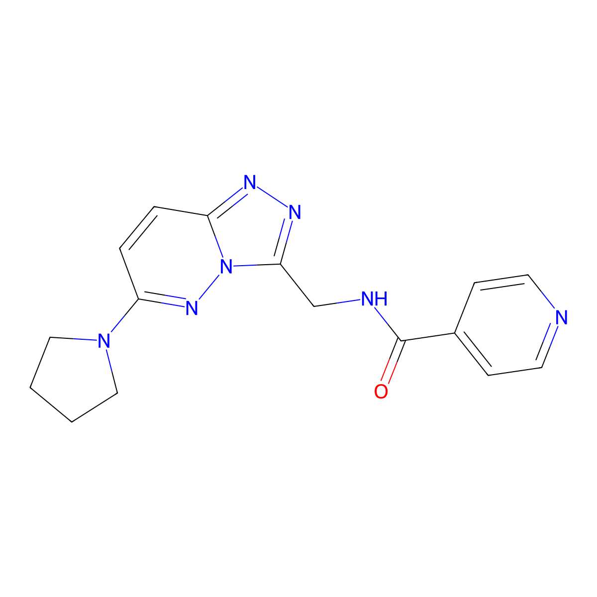 N-((6-(pyrrolidin-1-yl)-[1,2,4]triazolo[4,3-b]pyridazin-3-yl)methyl)isonicotinamide molecular structure, CAS 2034352-60-6