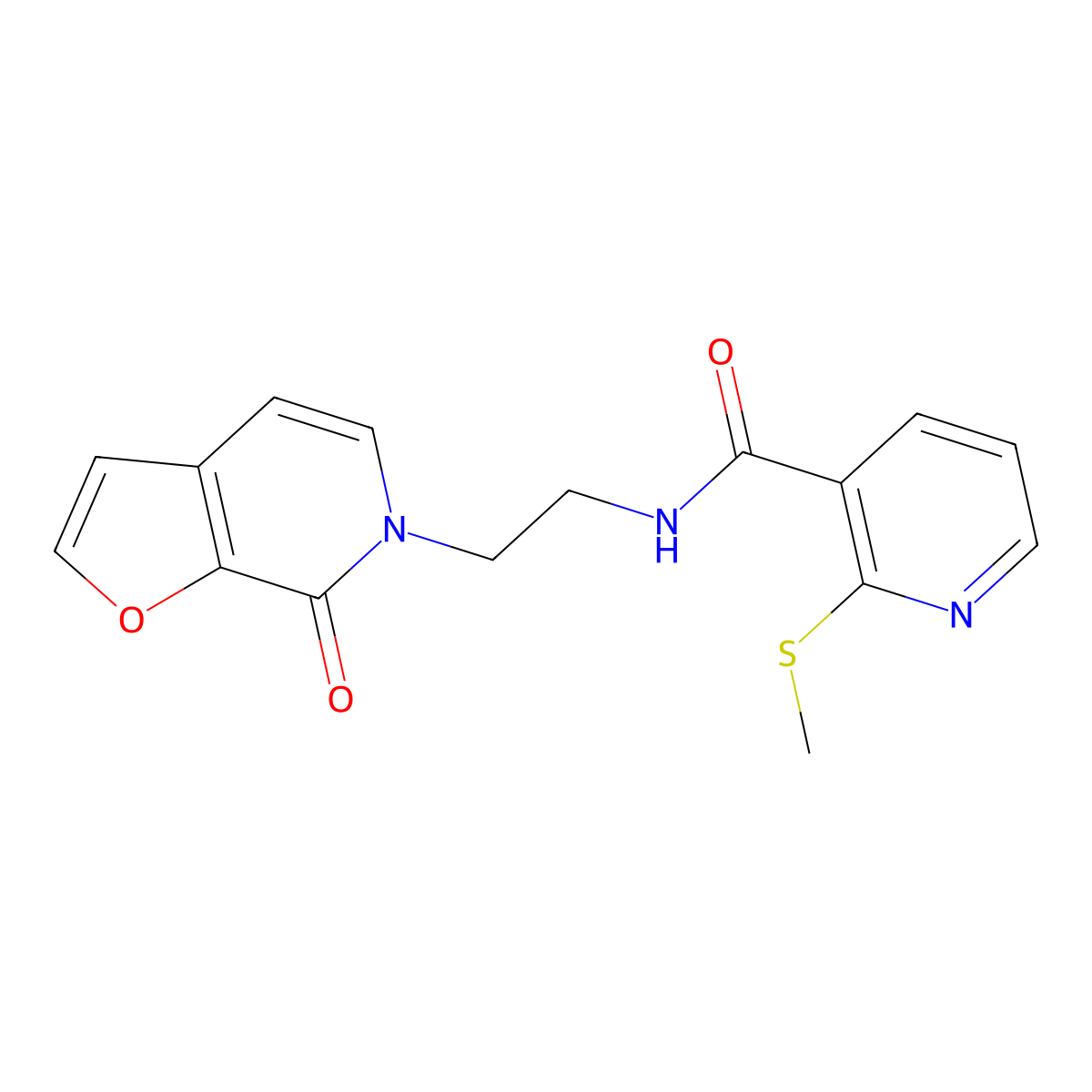 2-(methylthio)-N-(2-(7-oxofuro[2,3-c]pyridin-6(7H)-yl)ethyl)nicotinamide molecular structure, CAS 2034352-73-1