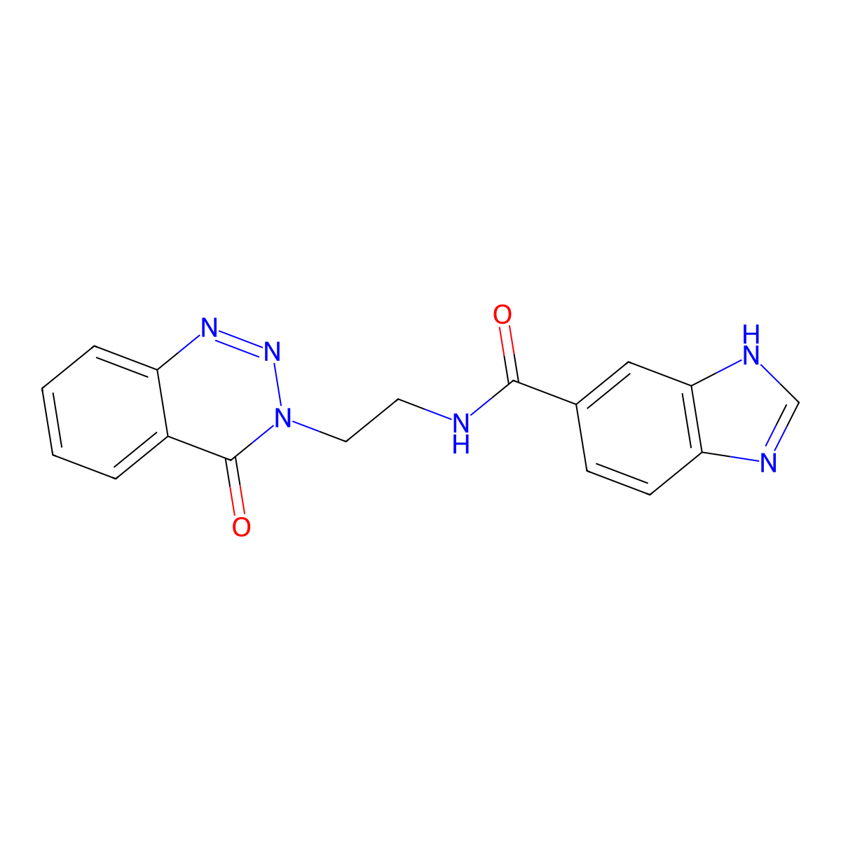 N-(2-(4-oxobenzo[d][1,2,3]triazin-3(4H)-yl)ethyl)-1H-benzo[d]imidazole-5-carboxamide molecular structure, CAS 2034352-94-6