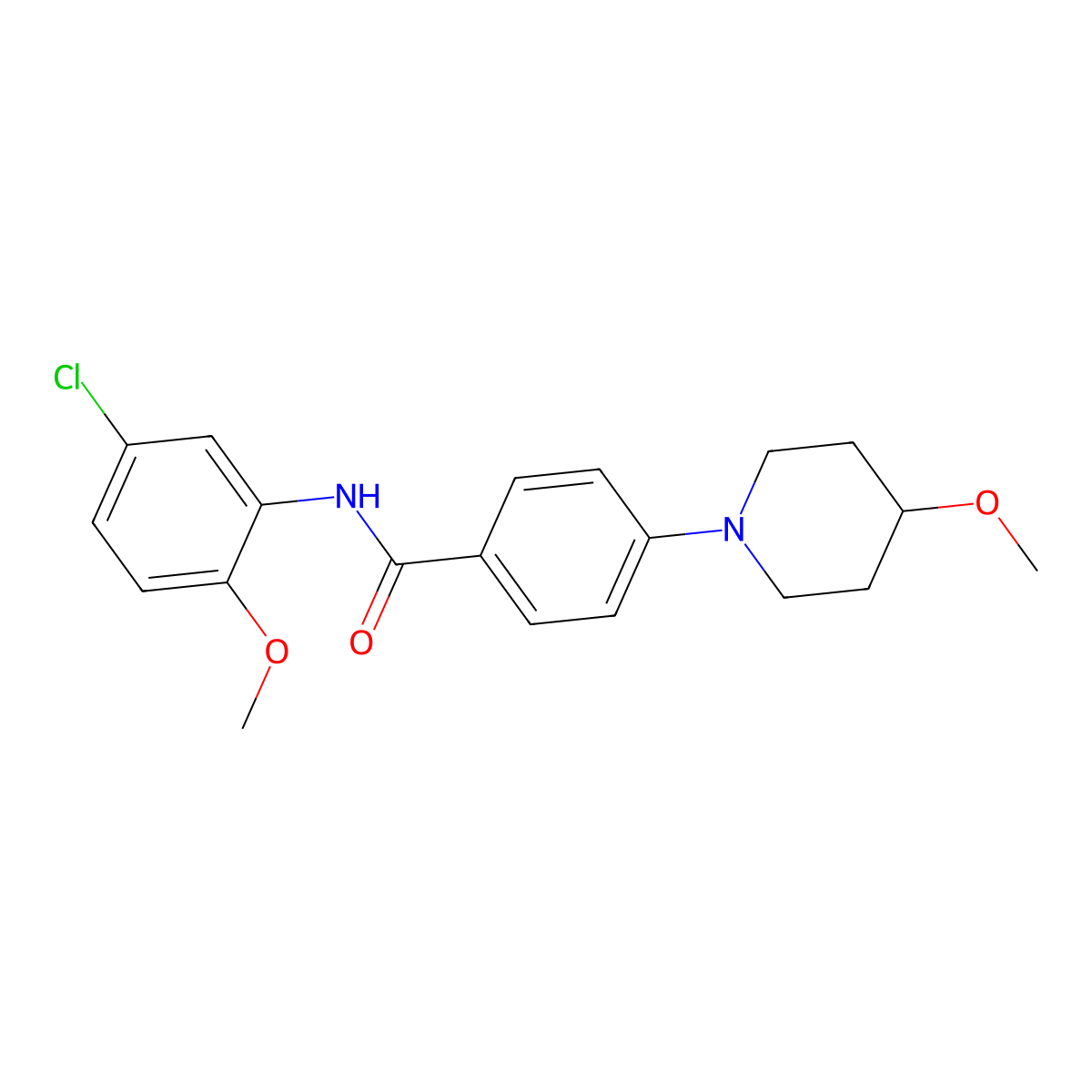 N-(5-chloro-2-methoxyphenyl)-4-(4-methoxypiperidin-1-yl)benzamide molecular structure, CAS 2034353-22-3