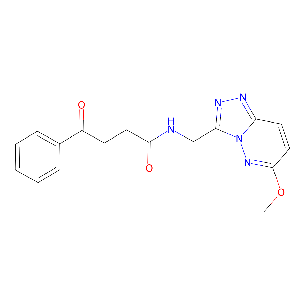 N-({6-methoxy-[1,2,4]triazolo[4,3-b]pyridazin-3-yl}methyl)-4-oxo-4-phenylbutanamide molecular structure, CAS 2034353-26-7