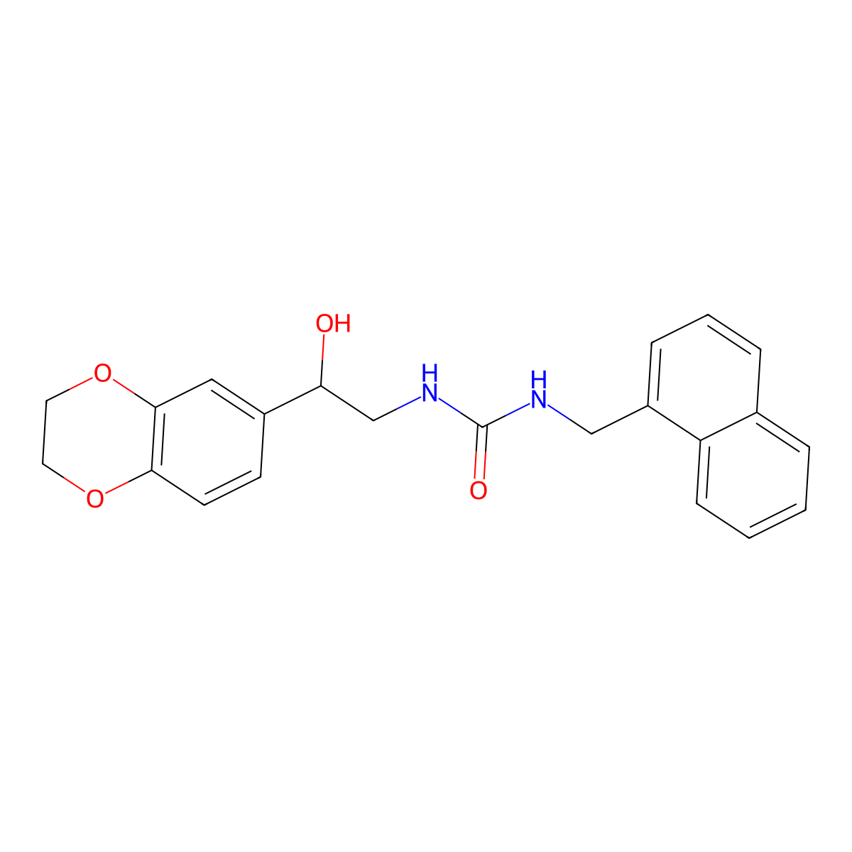 1-(2-(2,3-Dihydrobenzo[b][1,4]dioxin-6-yl)-2-hydroxyethyl)-3-(naphthalen-1-ylmethyl)urea molecular structure, CAS 2034353-51-8