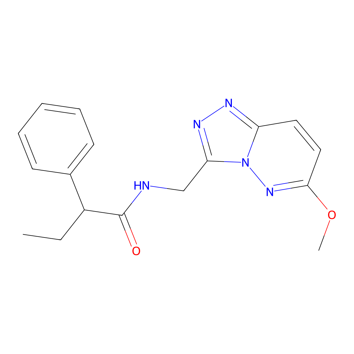 N-({6-methoxy-[1,2,4]triazolo[4,3-b]pyridazin-3-yl}methyl)-2-phenylbutanamide molecular structure, CAS 2034353-66-5