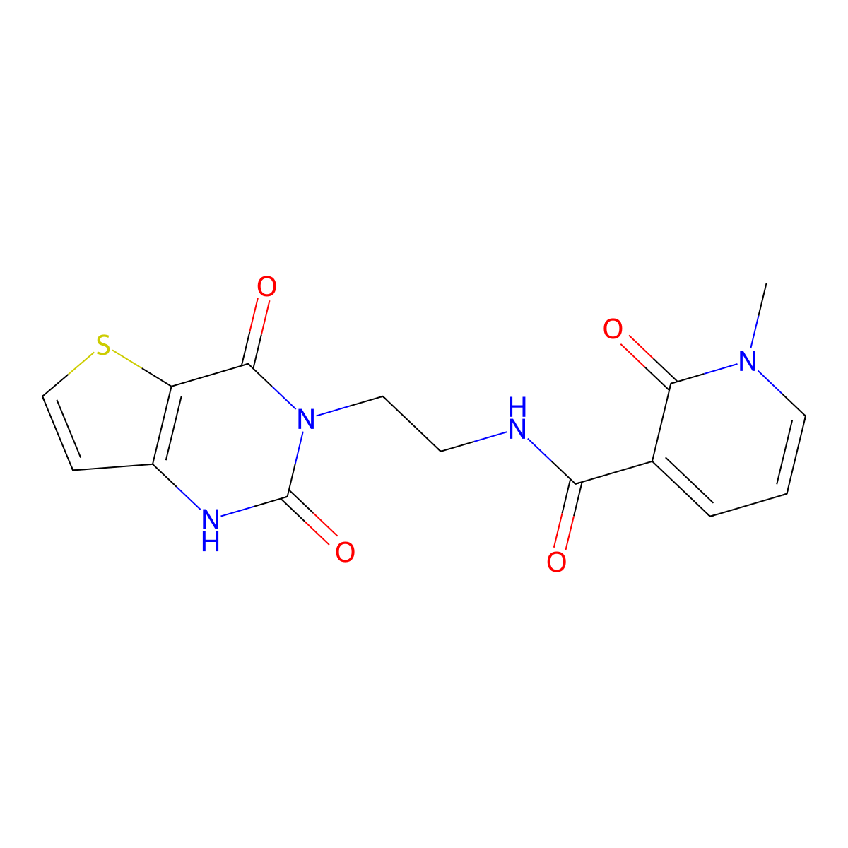N-(2-(2,4-dioxo-1,2-dihydrothieno[3,2-d]pyrimidin-3(4H)-yl)ethyl)-1-methyl-2-oxo-1,2-dihydropyridine-3-carboxamide molecular structure, CAS 2034353-85-8