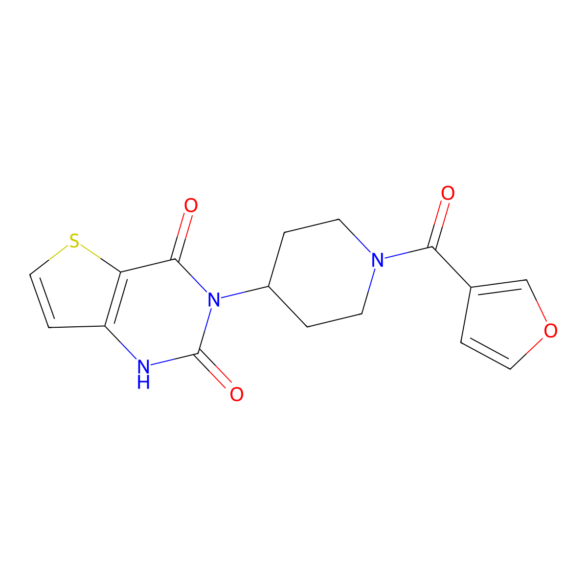 3-(1-(furan-3-carbonyl)piperidin-4-yl)thieno[3,2-d]pyrimidine-2,4(1H,3H)-dione molecular structure, CAS 2034353-89-2