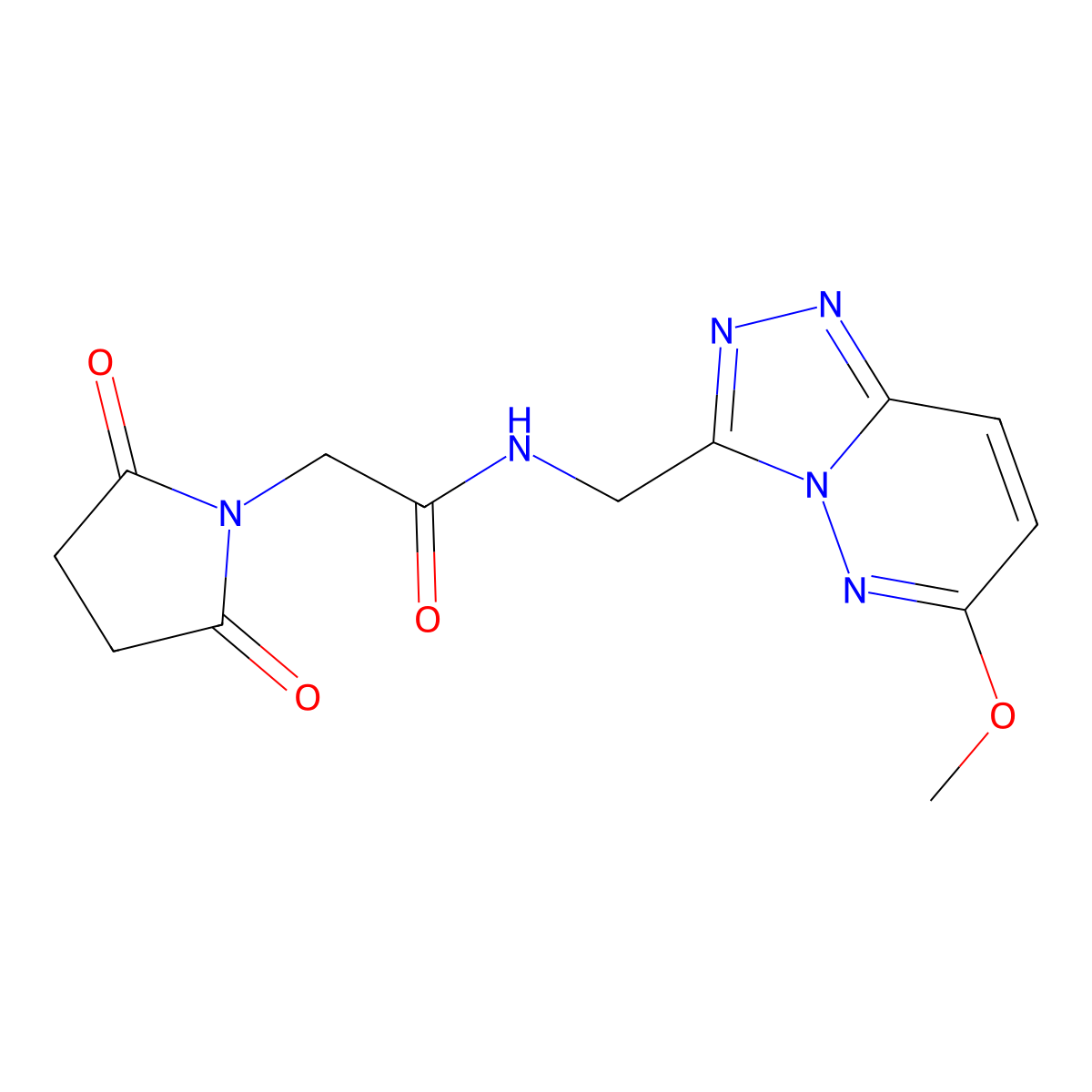 2-(2,5-dioxopyrrolidin-1-yl)-N-({6-methoxy-[1,2,4]triazolo[4,3-b]pyridazin-3-yl}methyl)acetamide molecular structure, CAS 2034353-90-5