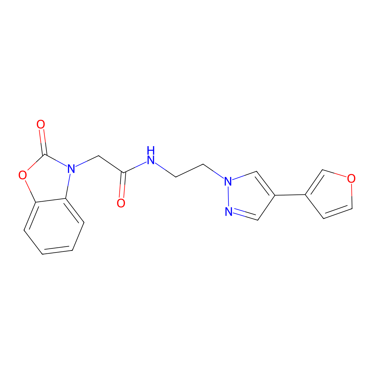 N-(2-(4-(furan-3-yl)-1H-pyrazol-1-yl)ethyl)-2-(2-oxobenzo[d]oxazol-3(2H)-yl)acetamide molecular structure, CAS 2034353-93-8