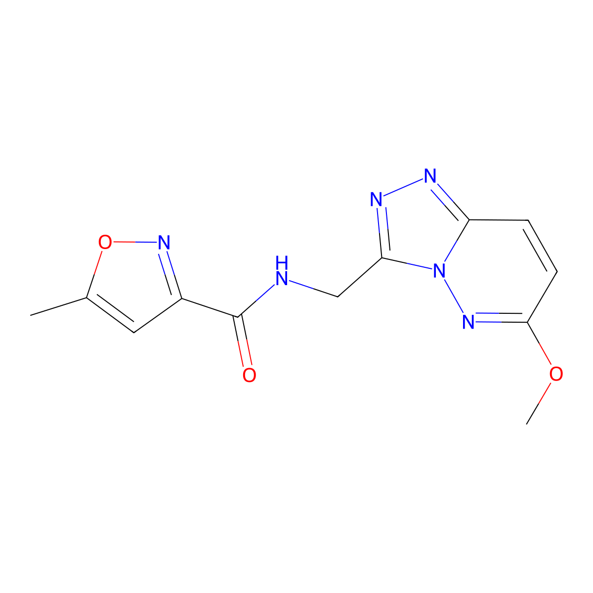 N-((6-methoxy-[1,2,4]triazolo[4,3-b]pyridazin-3-yl)methyl)-5-methylisoxazole-3-carboxamide molecular structure, CAS 2034354-04-4