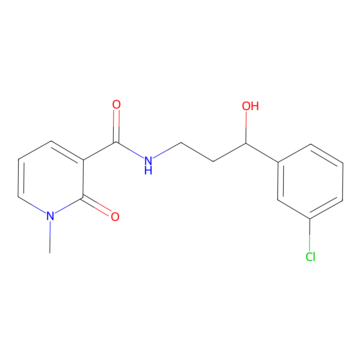 N-[3-(3-chlorophenyl)-3-hydroxypropyl]-1-methyl-2-oxo-1,2-dihydropyridine-3-carboxamide molecular structure, CAS 2034354-52-2
