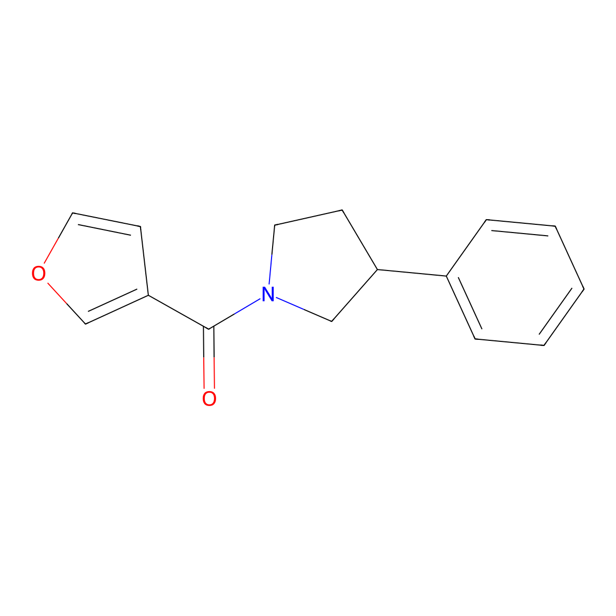 1-(Furan-3-carbonyl)-3-phenylpyrrolidine molecular structure, CAS 2034354-60-2