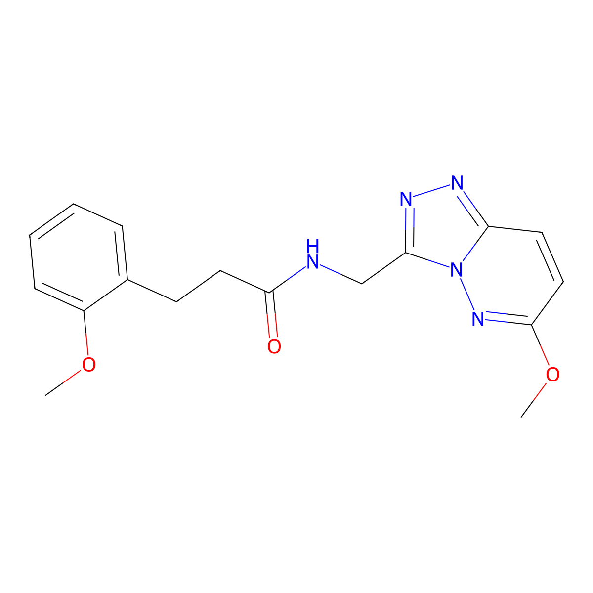 N-((6-methoxy-[1,2,4]triazolo[4,3-b]pyridazin-3-yl)methyl)-3-(2-methoxyphenyl)propanamide molecular structure, CAS 2034354-63-5