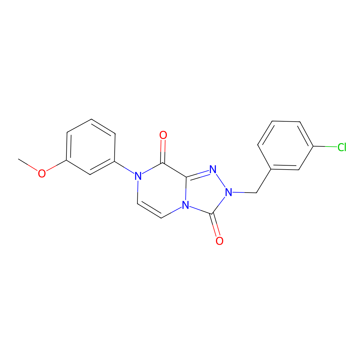 2-(3-chlorobenzyl)-7-(3-methoxyphenyl)-[1,2,4]triazolo[4,3-a]pyrazine-3,8(2H,7H)-dione molecular structure, CAS 2034354-79-3