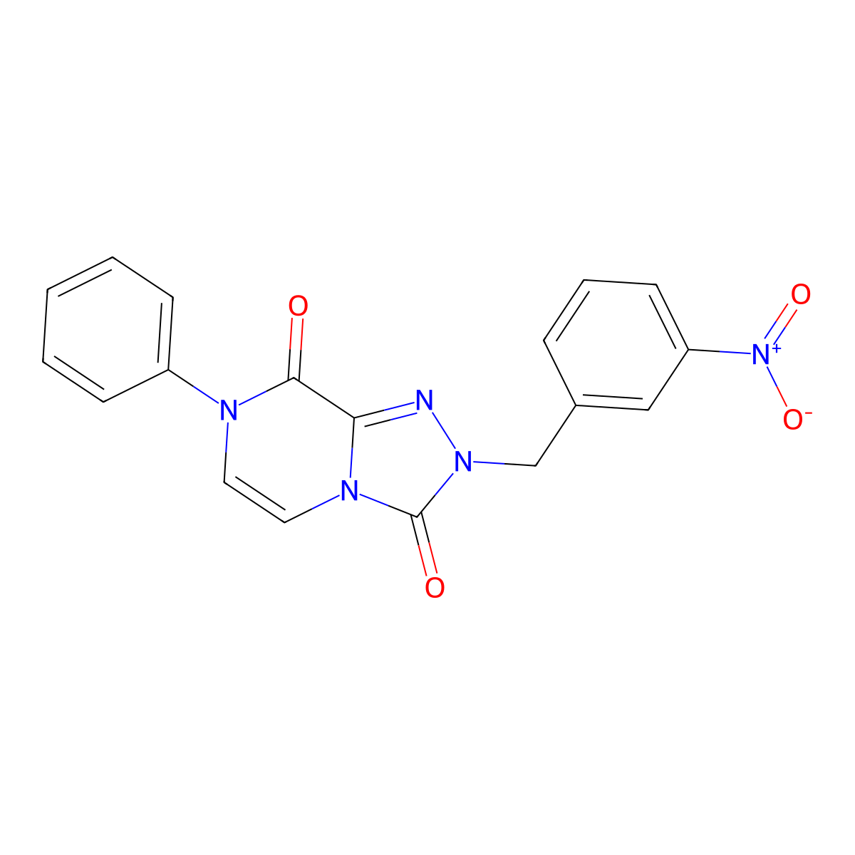2-(3-nitrobenzyl)-7-phenyl-[1,2,4]triazolo[4,3-a]pyrazine-3,8(2H,7H)-dione molecular structure, CAS 2034354-87-3