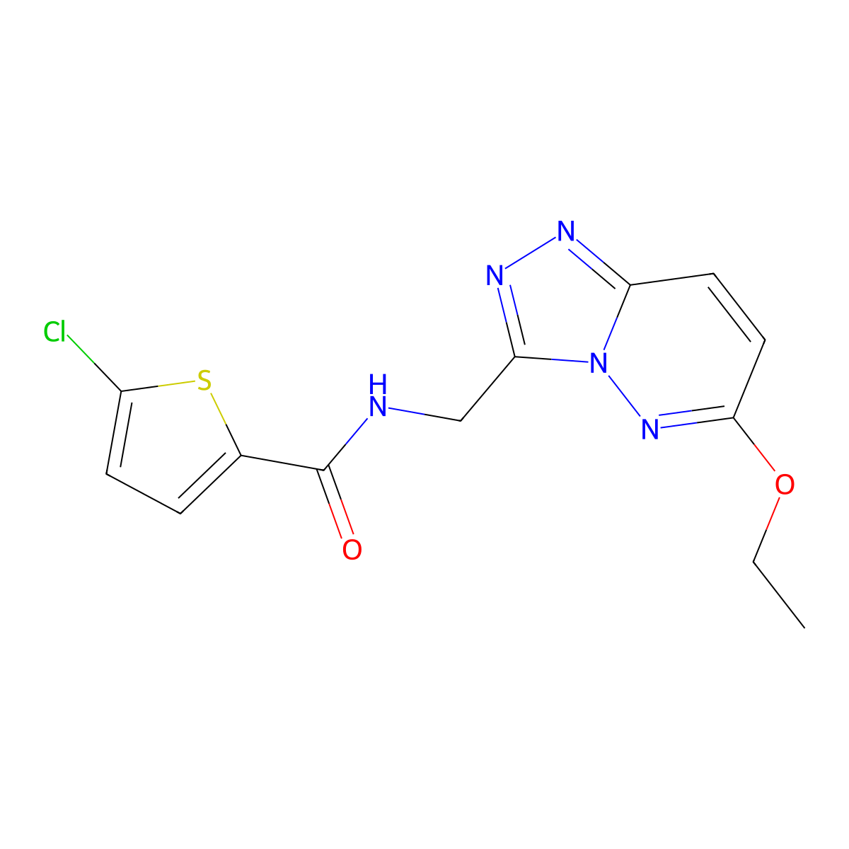 5-chloro-N-((6-ethoxy-[1,2,4]triazolo[4,3-b]pyridazin-3-yl)methyl)thiophene-2-carboxamide molecular structure, CAS 2034354-94-2